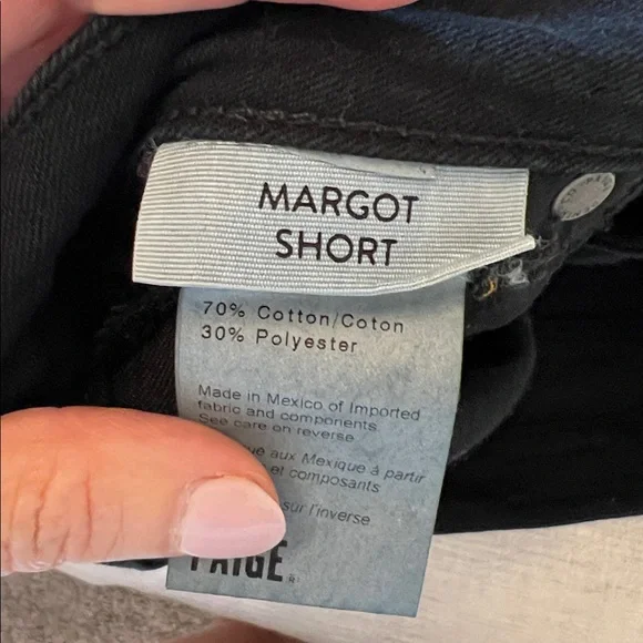 Paige Margot denim shorts black high waist sz30 - Picture 5 of 6